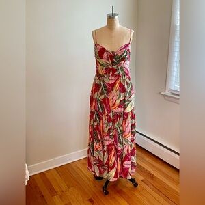 LOFT Beach floral tropical maxi dress